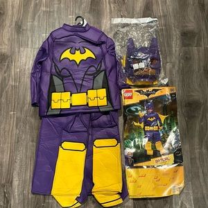 NWT Kids Batgirl Lego costume, size Medium (7-8), or Small (4-6X)